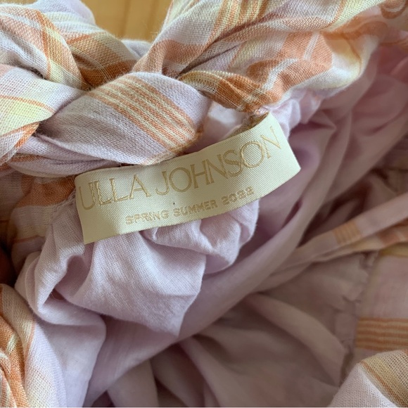 Ulla Johnson Noelle Dress Midi Sundress Fit & Flare Criss Cross Tie Waist Size 8 - Picture 7 of 8